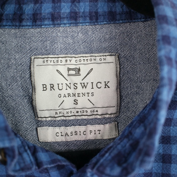 Brunswick Garments Blue Plaid Shirt - Picture 2 of 3